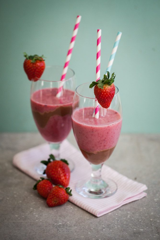 Nutella och jordgubbssmoothie