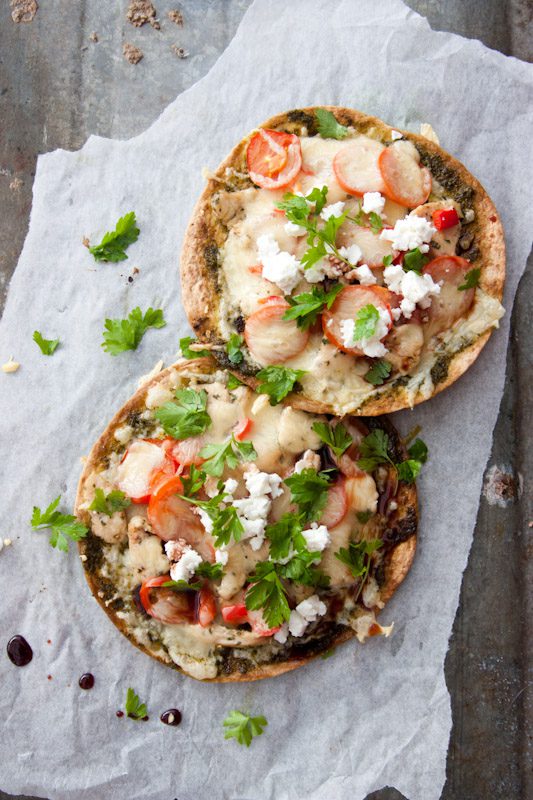 tortillapizza med kyckling