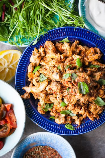 hemgjord gyros på kyckling