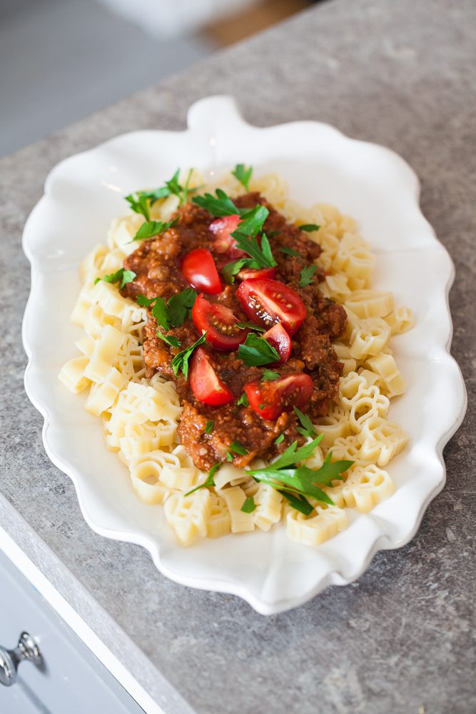 klassisk köttfärsås med pasta