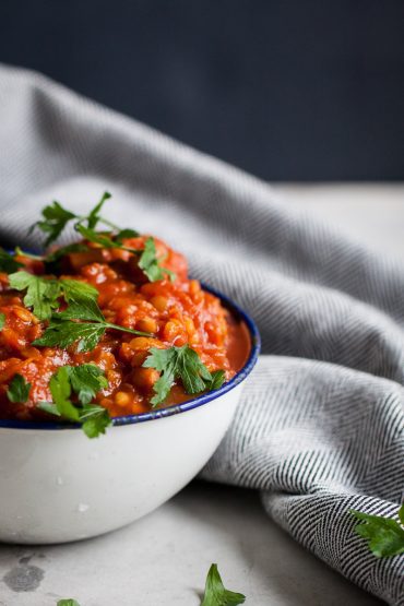 vegetarisk pastasås med linser