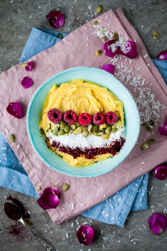 glass på mango och banan. sockerfri