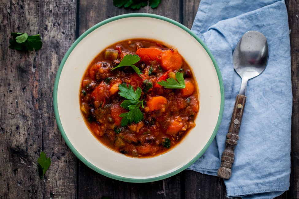 vegetarisk böngryta i crock pot