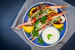 gratinerade havskräftor med hemgjord aioli