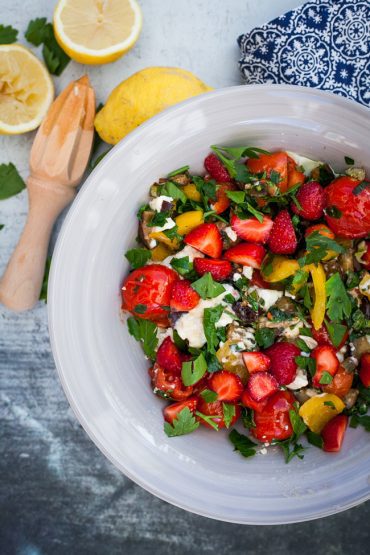 Sallad med grillade grönsaker