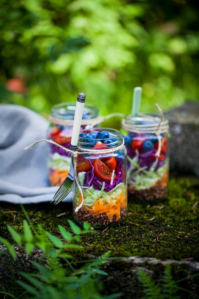 enkel lunch salad in a jar