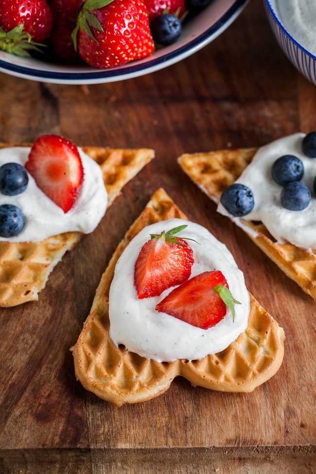 ägg och mjölkfria våfflor, vegansk våfflor