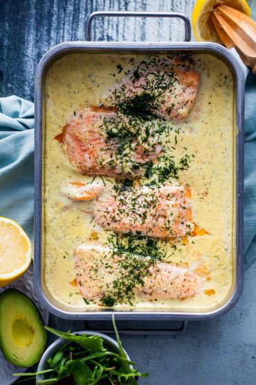 lax i citronsås, fisk i ugn
