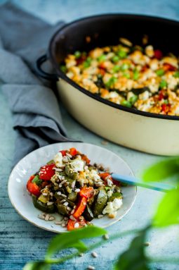 grönsaker i ugn med fetaost