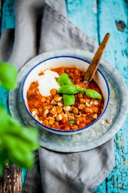 vegetarisk marockansk gryta med kikärtor