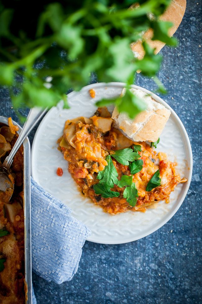 vegetarisk pasta al forno