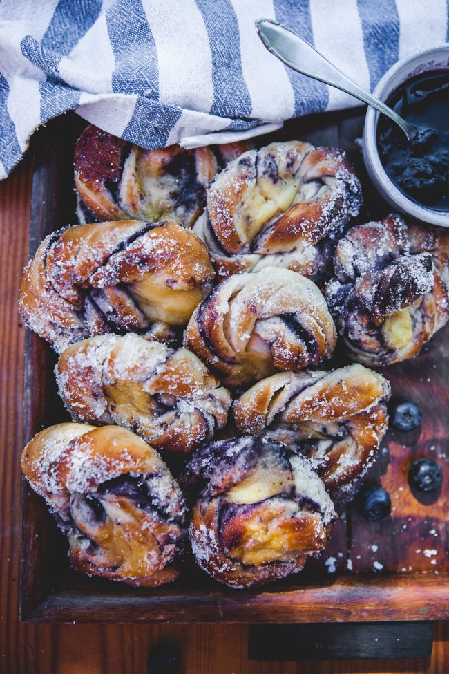 recept, baka, blåbär, bullar