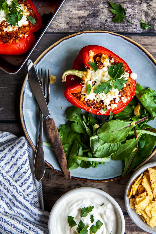 fylld paprika i ugn, fylld paprika i crock pot