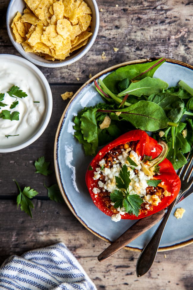 fylld paprika i ugn, fylld paprika i crock pot