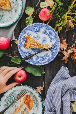 äppelcheesecake med topping, cheesecake i ugn