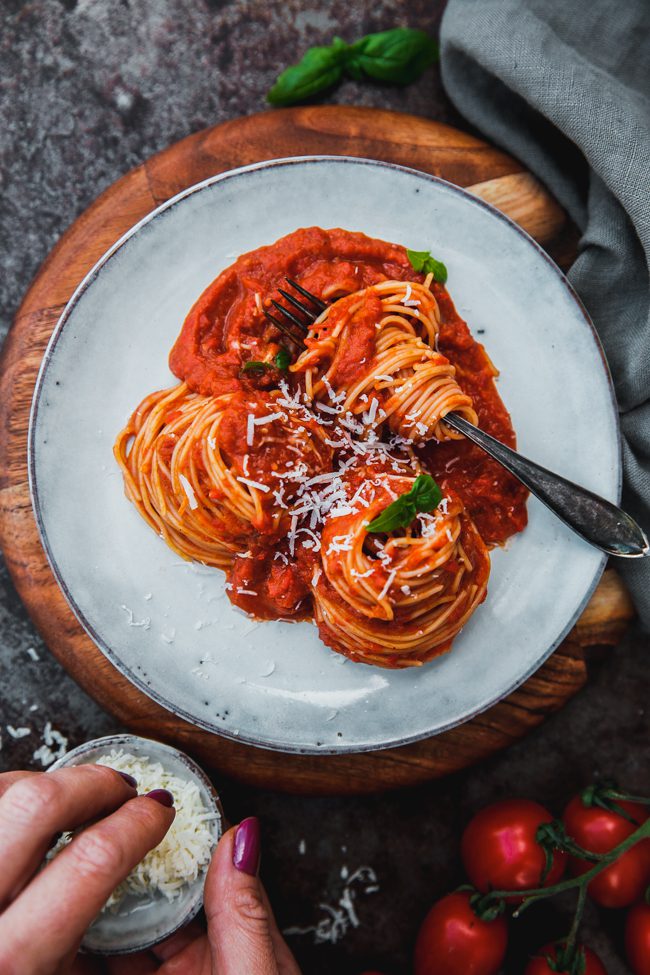 pastasås med ugnsrostade grönsaker villapuccini