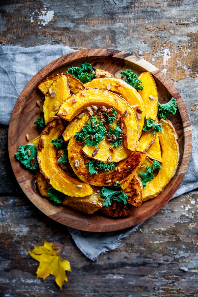 rostad pumpa grönkål