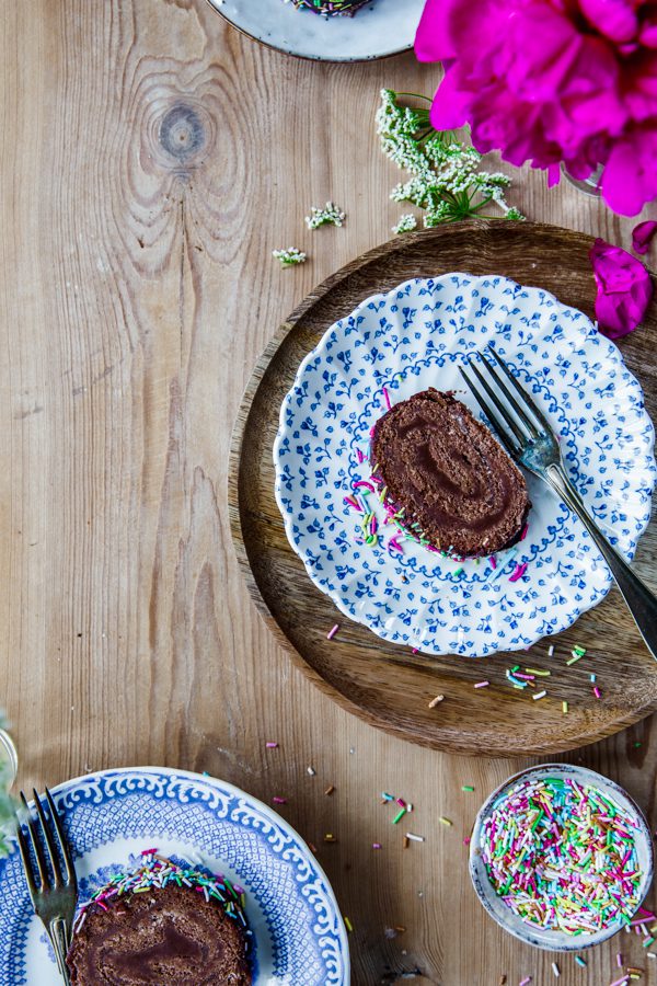 rulltårta, chokladrulltårta