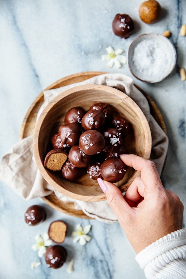 veganska jordnötstryfflar