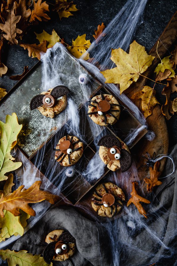 halloween, kakor, halloweenkakor, spindelkakor, fladdermösskakor