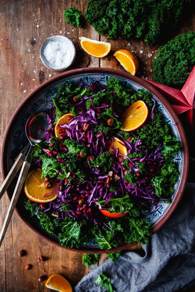 julmat, sallad, kål