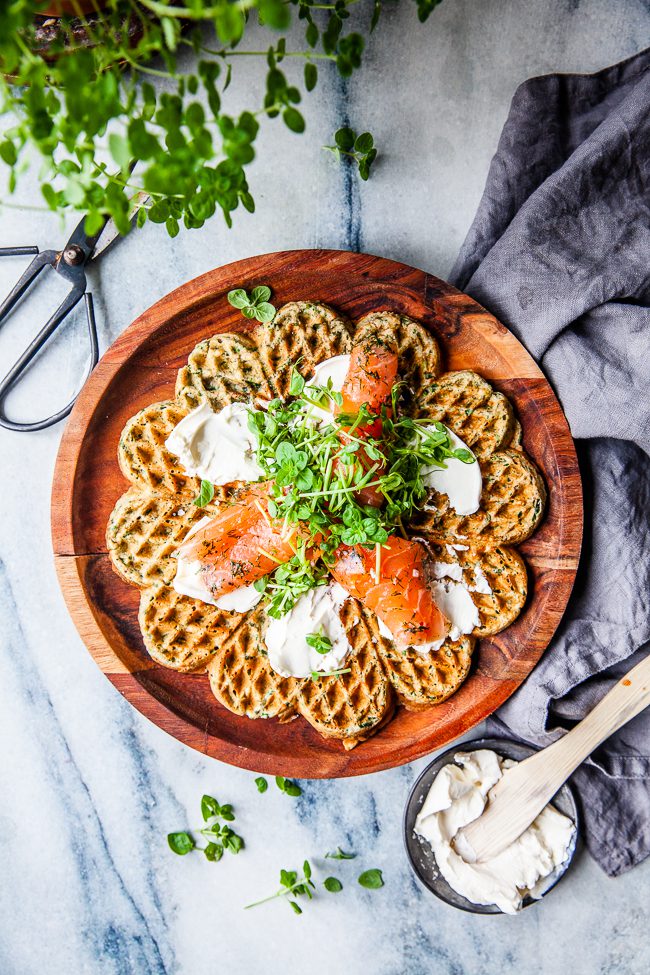 glutenfria våfflor, snittar, tilltugg