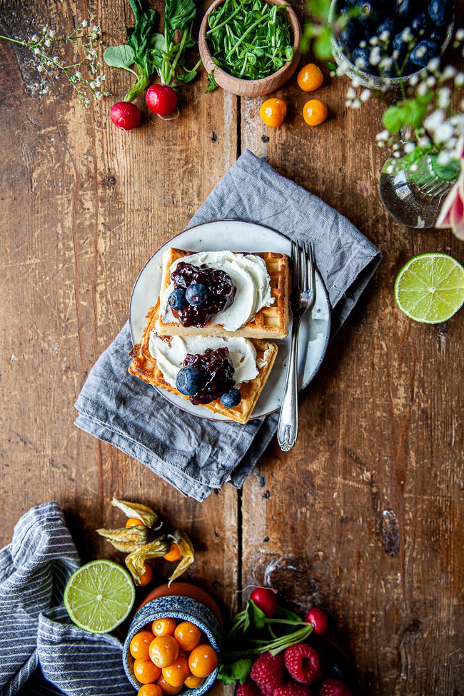 snøfrisk, våfflor, tilltugg, snittar