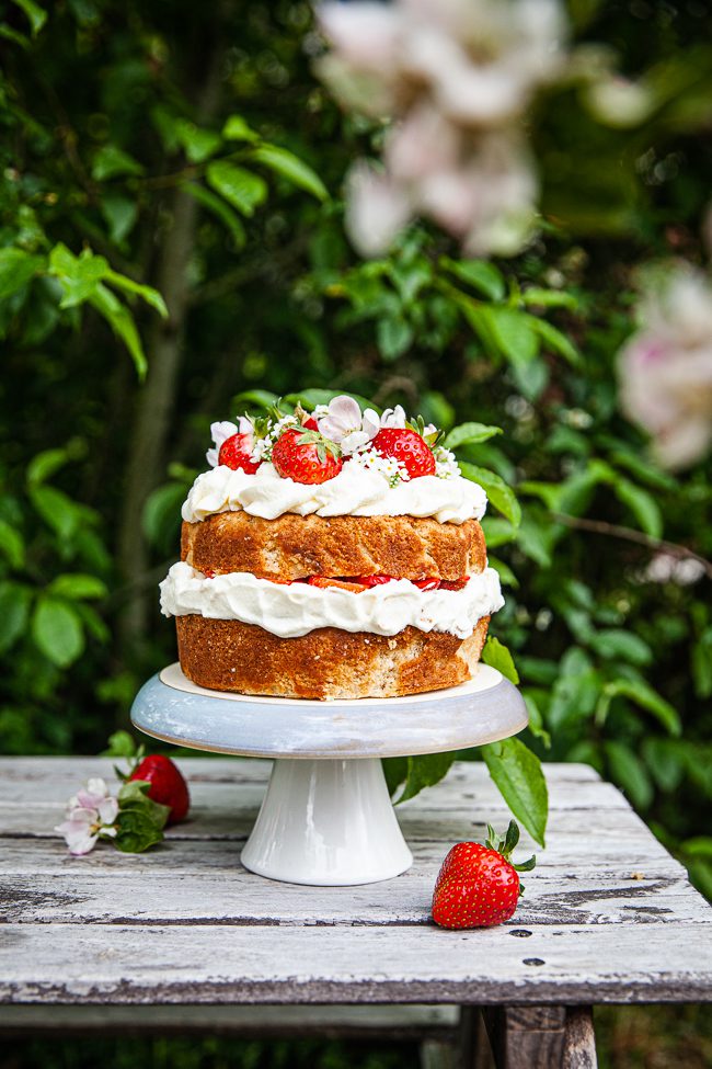 sommartårta, midsommartårta, tårta