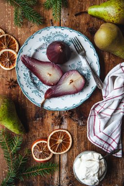 inkokta glöggpäron, saffranspäron