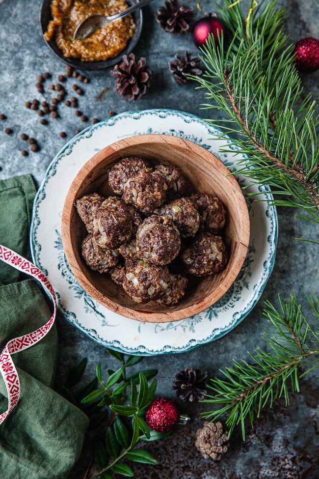 köttbullar, julmat, julbord
