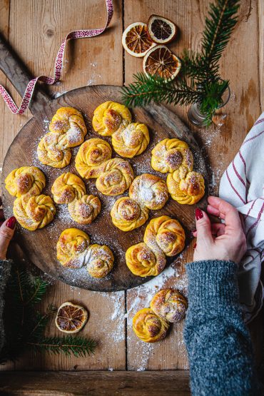 fyllda lussebullar, lussebullar med fyllning