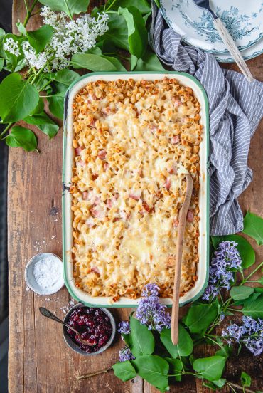 makaronipudding, mat i ugn, mat i en form, middag, vardagsmat