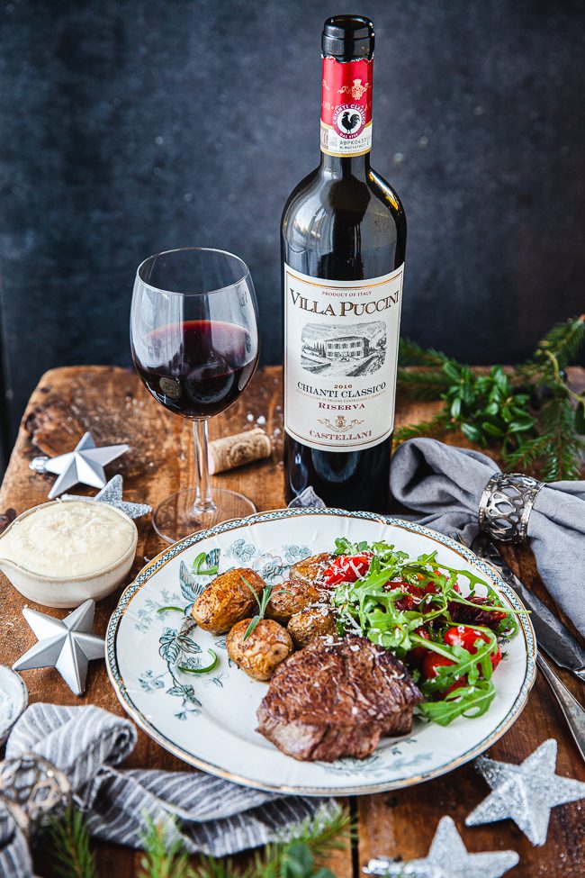 nyårsmiddag, oxfilé, parmesanmajo