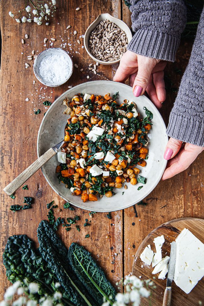 sallad, vinter, vego, vegetarisk sallad