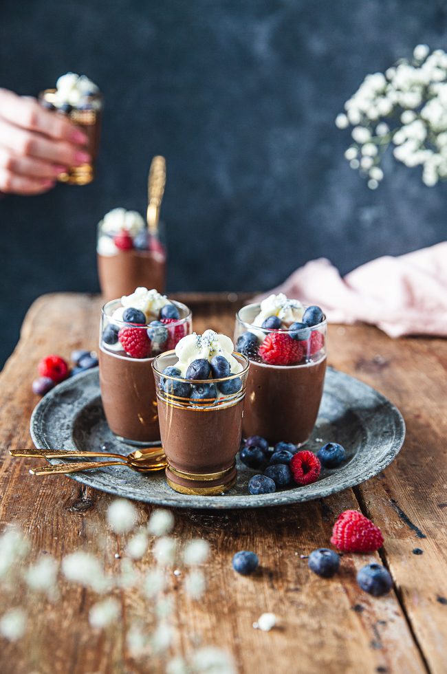 chokladpudding, dessert, efterrätt