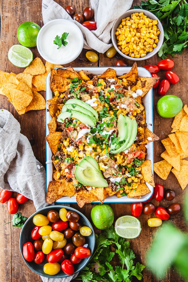 nachos, tomatsalsa, stekt majs, hack it