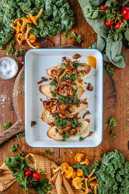 kantarellsmörgås, kantarellmacka, kantareller,