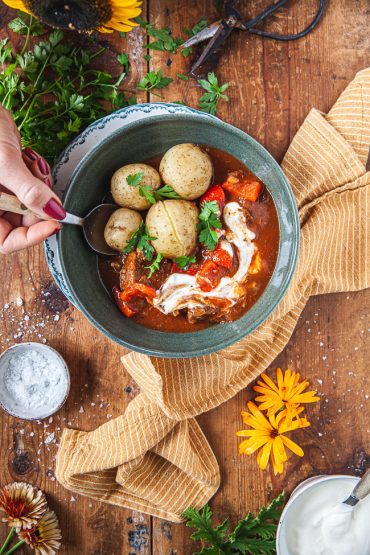 gulasch, gryta, middag, mat
