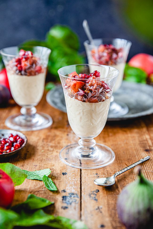 pannacotta, äppelpannacotta, pannacotta med äpple, höstpannacotta