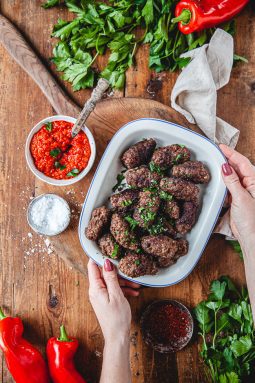 Cevapcici, köttfärs, köttfärsbiffar