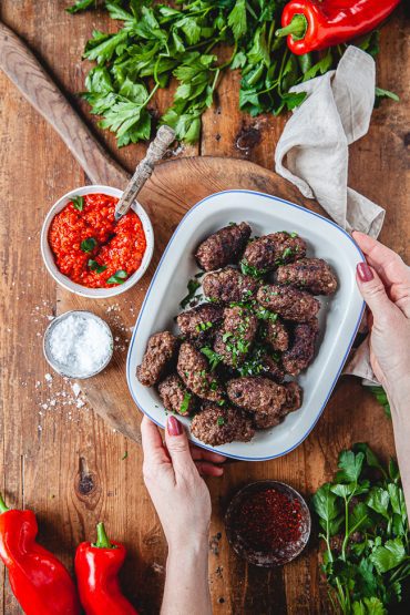 Cevapcici, köttfärs, köttfärsbiffar