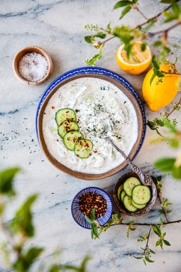 gurksås, gurksallad, yughurt
