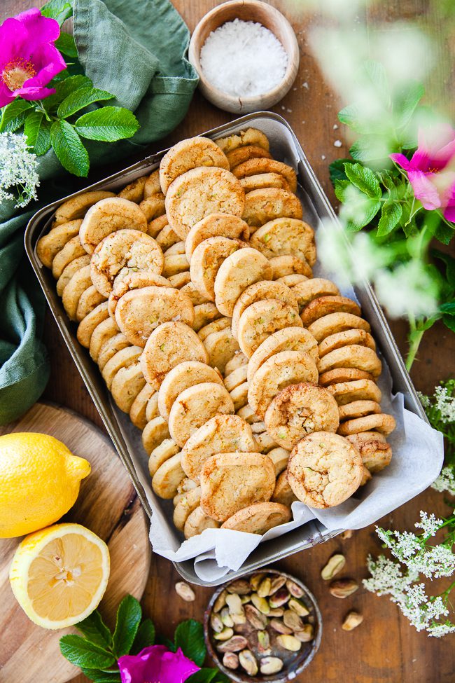 pistagekakor, småkakor, fika, baka, småkakor