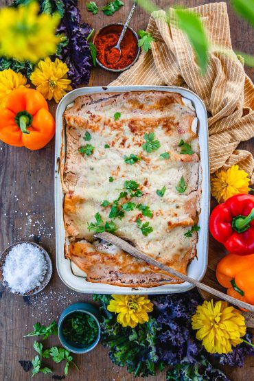 Enchiladas med kyckling och paprika