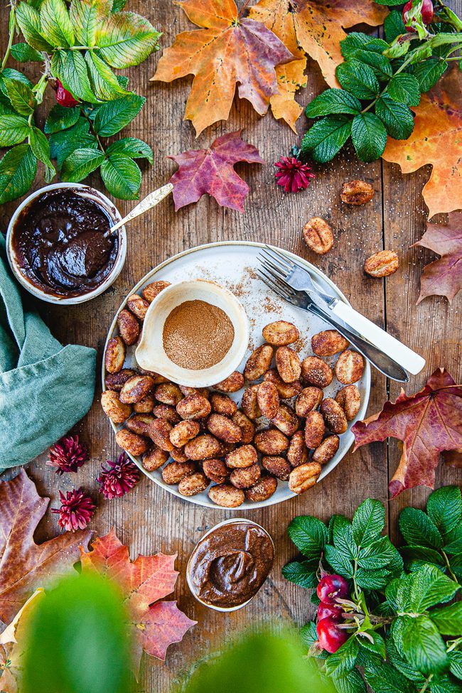 gnocchi tillagade i Airfryer smaksatta med kanel och socker