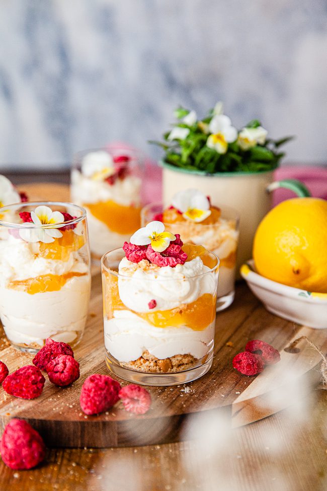 snabb citroncheesecake i glas