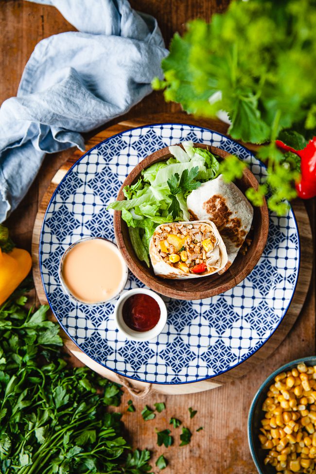 burrito med kycklingkebab